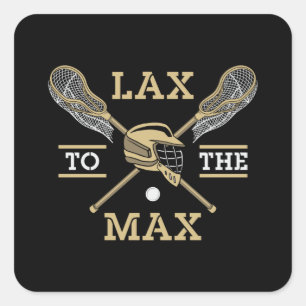 Pegatina Cuadrada Lacrosse Player Lax Al Regalo Funny Max Stick