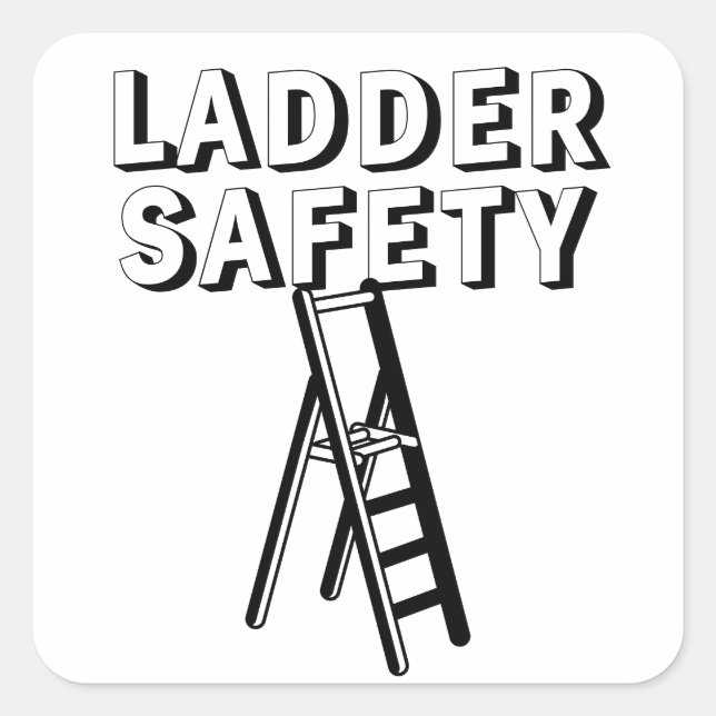 Pegatina Cuadrada Ladder Safety Stickers (Anverso)