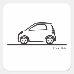 Pegatina Cuadrada Lado Smart Fortwo