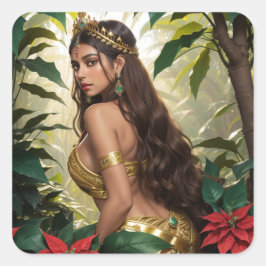 Pegatina Cuadrada Lady Absinthe