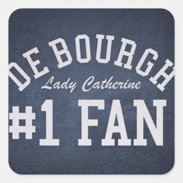 Pegatina Cuadrada Lady Catherine de Bourgh #1 Fan (Anverso)