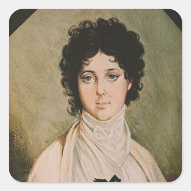 Pegatina Cuadrada Lady Hamilton (Anverso)