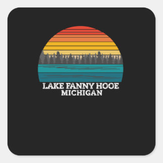 Pegatina Cuadrada Lago Fanny Hooe Michigan