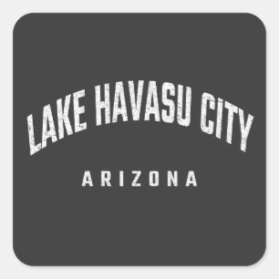 Pegatina Cuadrada Lago Havasu City Arizona AZ