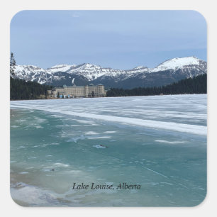 Pegatina Cuadrada Lago Louise, Alberta Rocosas canadienses