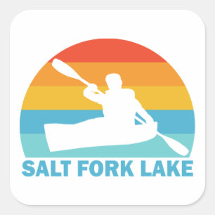 Pegatina Cuadrada Lago Salt Fork Ohio Kayak