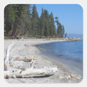 Pegatina Cuadrada Lago Tahoe, CA