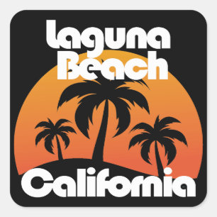 Pegatina Cuadrada Laguna Beach, California