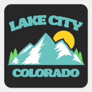Pegatina Cuadrada Lake City Colorado