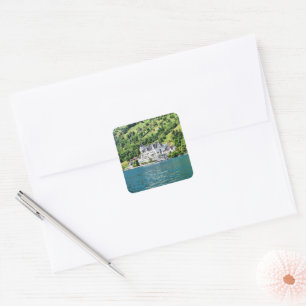 Pegatina Cuadrada Lake Lucerne, Switzerland