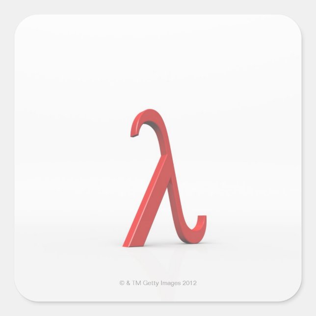 Pegatina Cuadrada Lambda (Anverso)