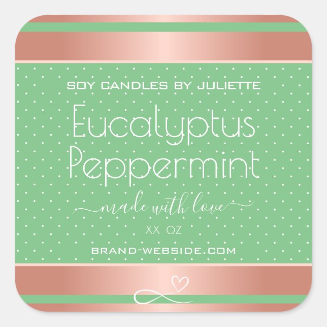 Pegatina Cuadrada Láminas de embalaje de oro Rosa modernas con una t (Anverso)