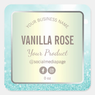 Pegatina Cuadrada Láminas De Velas De La Perla De Lujo Y De La Purpu