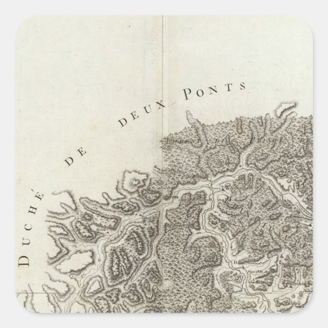 Pegatina Cuadrada Landau, Wissembourg (Anverso)