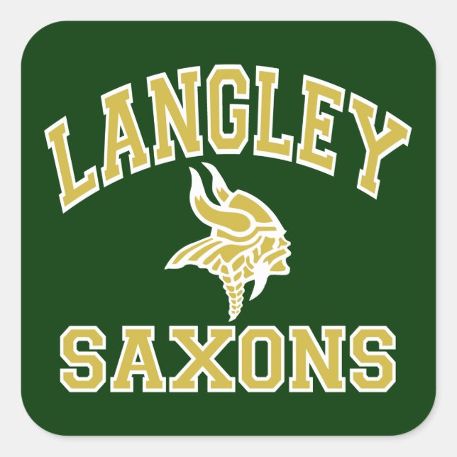 Pegatina Cuadrada Langley Saxons (Anverso)