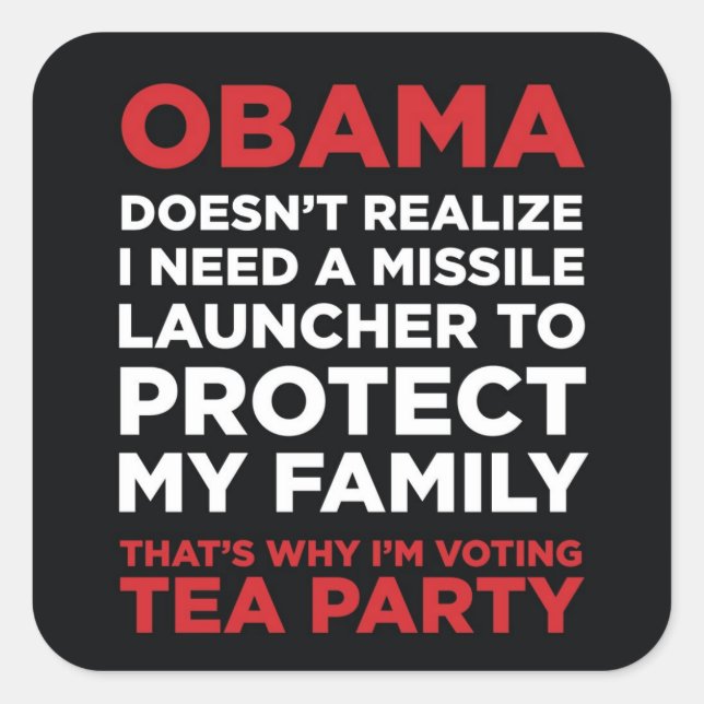 Pegatina Cuadrada Lanzadores de misiles (Anverso)