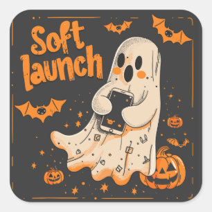 Pegatina Cuadrada Lanzamiento suave   ExDesigner   Halloween