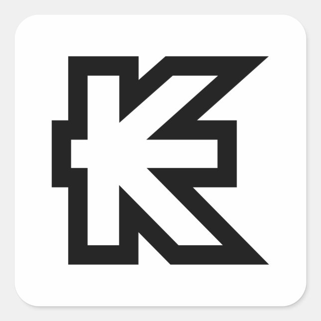 Pegatina Cuadrada Laos Kip Lao/Rótulo de Dinero Laotiano (Anverso)