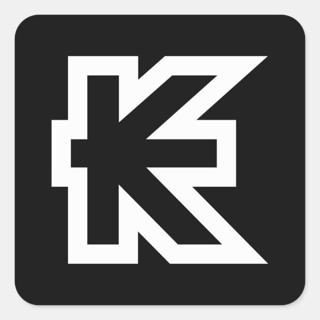 Pegatina Cuadrada Laos Kip Lao/Rótulo de Dinero Laotiano (Anverso)