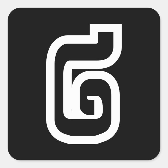 Pegatina Cuadrada Laos Número Dos / 2 / ໒ (Canción) Laos (Anverso)