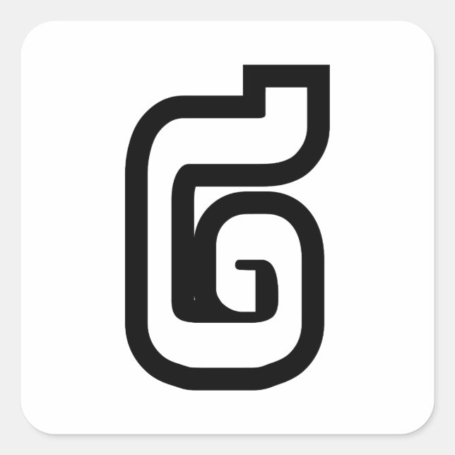 Pegatina Cuadrada Laos Número Dos / 2 / ໒ (Canción) Laos (Anverso)