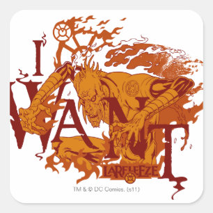 Pegatina Cuadrada Larfleeze - Agent Orange 12