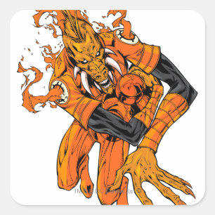 Pegatina Cuadrada Larfleeze - Agent Orange 7