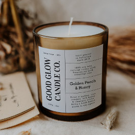 Pegatina Cuadrada Large Logo Candle Jar Product Label Stickers