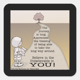 Pegatina Cuadrada Largo viaje