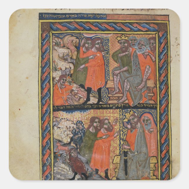 Pegatina Cuadrada Las 10 plagas de Egipto TtoB (Anverso)