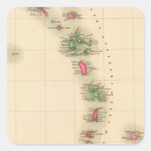 Pegatina Cuadrada Las Antillas 75