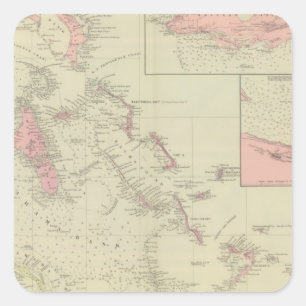 Pegatina Cuadrada Las Bahamas