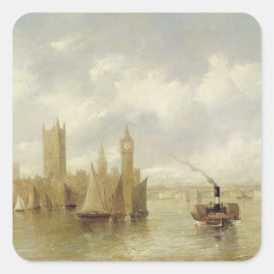 Pegatina Cuadrada Las cámaras del Parlamento