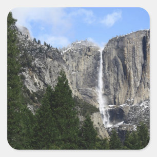 Pegatina Cuadrada Las cataratas de Yosemite
