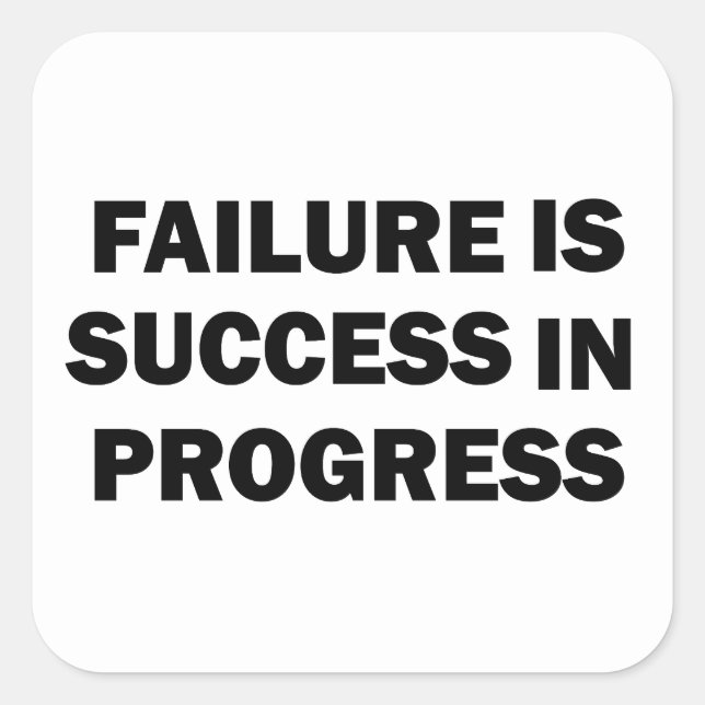 Pegatina Cuadrada Las citas de gimnasia motivacionales para el éxito (Anverso)