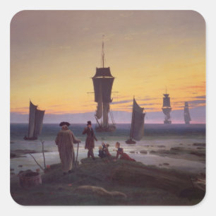 Pegatina Cuadrada Las etapas de la vida, c.1835