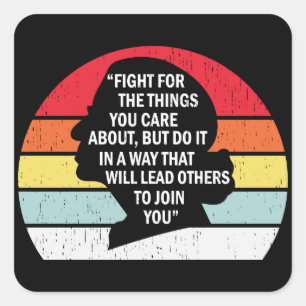 Pegatina Cuadrada Las famosas Rbg Ruth Bader Ginsburg