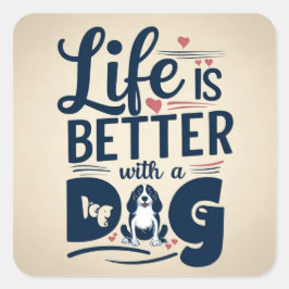 Pegatina Cuadrada Las garras hacen vida