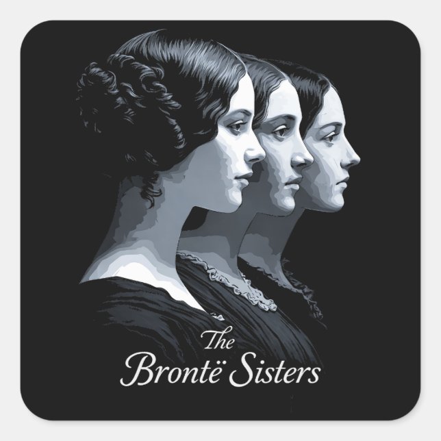 Pegatina Cuadrada Las hermanas Brontë (Anverso)
