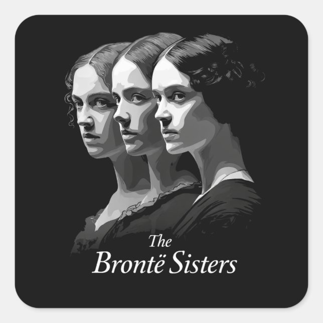 Pegatina Cuadrada Las hermanas Brontë (Anverso)