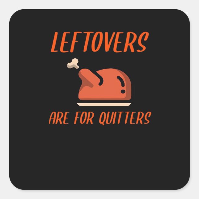 Pegatina Cuadrada Las Leftovers Son Para Quitters Classic Para Thank (Anverso)