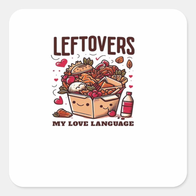 Pegatina Cuadrada Las Leftovers Son Para Quitters - Funny Diseño Clá (Anverso)