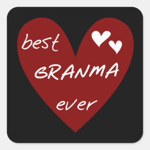Pegatina Cuadrada Las mejores camisetas y regalos de Granma del