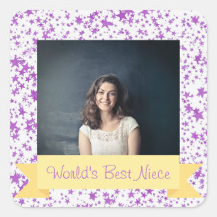 Pegatina Cuadrada Las mejores estrellas moradas de la fotografía Per