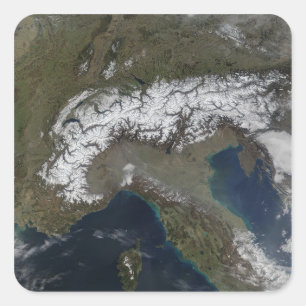 Pegatina Cuadrada Las montañas 3