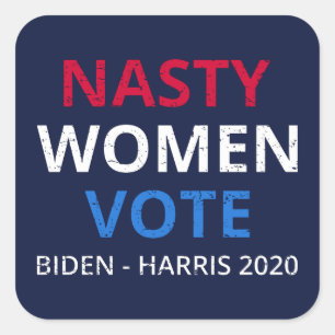 Pegatina Cuadrada Las mujeres desagradables votan I