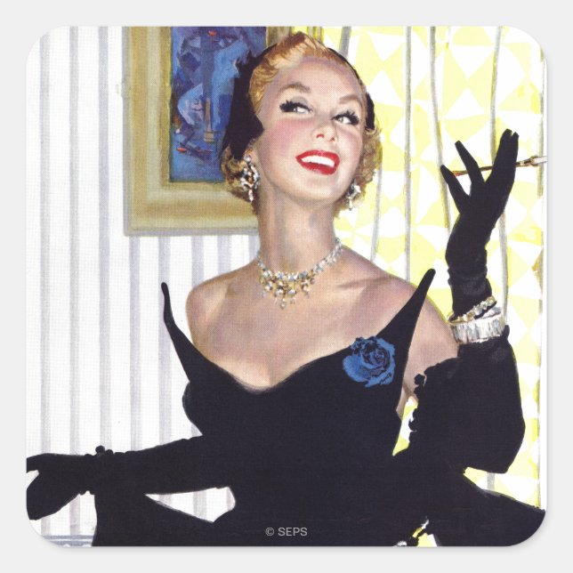 Pegatina Cuadrada Las mujeres inteligentes también son peligrosas (Anverso)