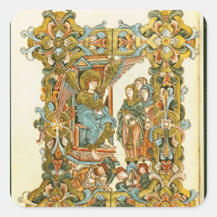 Pegatina Cuadrada Las mujeres santas en la tumba