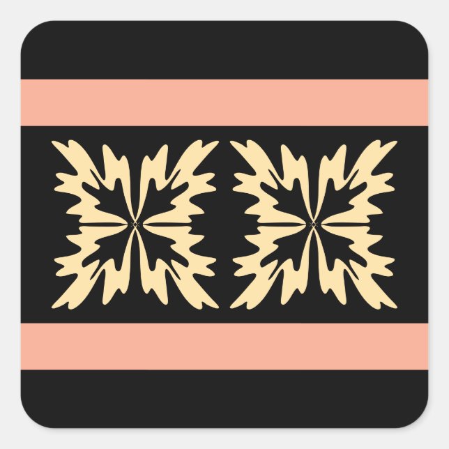 Pegatina Cuadrada Las negritas y negritas del arte moderno (Anverso)