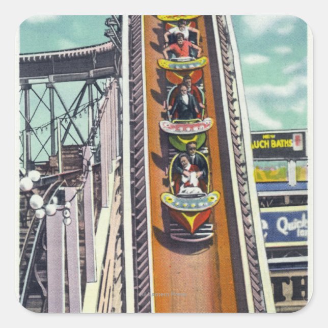 Pegatina Cuadrada Las parejas que bajan volando se vuelan (Anverso)